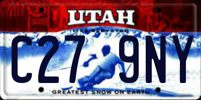 UT license plate C279NY