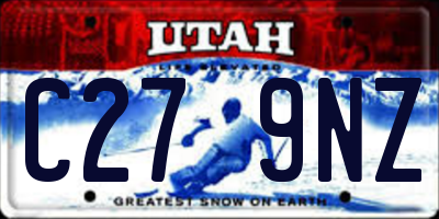 UT license plate C279NZ