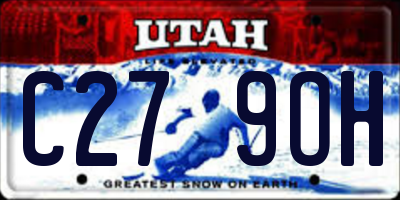 UT license plate C279OH