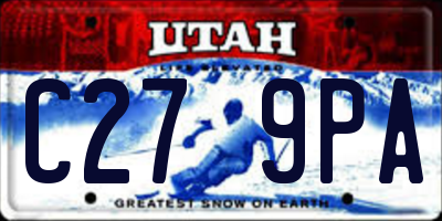 UT license plate C279PA