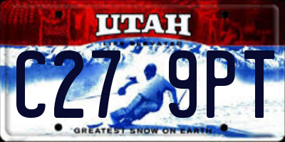 UT license plate C279PT