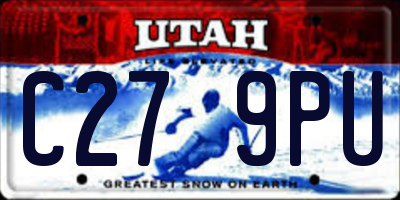 UT license plate C279PU