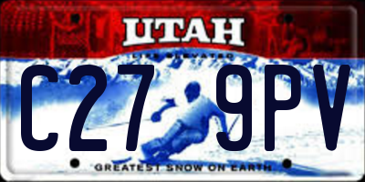 UT license plate C279PV