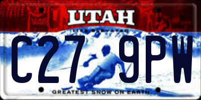 UT license plate C279PW
