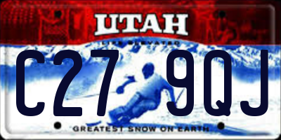 UT license plate C279QJ