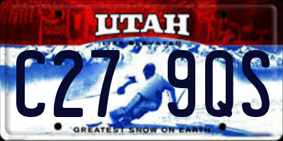 UT license plate C279QS