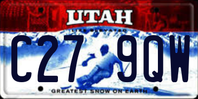 UT license plate C279QW