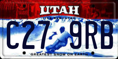UT license plate C279RB