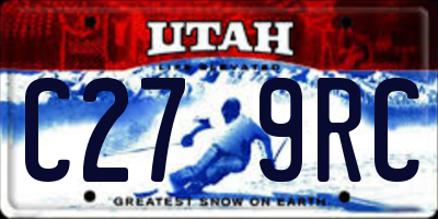 UT license plate C279RC