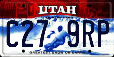 UT license plate C279RP