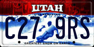 UT license plate C279RS