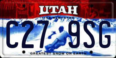 UT license plate C279SG