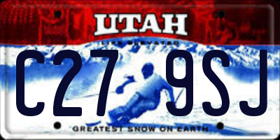 UT license plate C279SJ