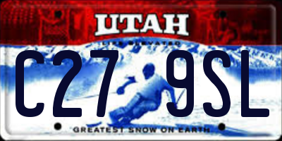 UT license plate C279SL