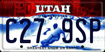 UT license plate C279SP