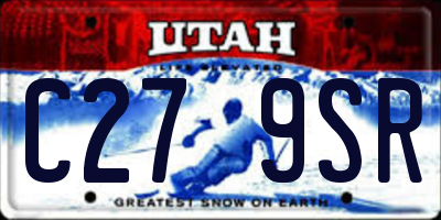 UT license plate C279SR