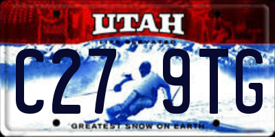 UT license plate C279TG