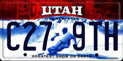 UT license plate C279TH