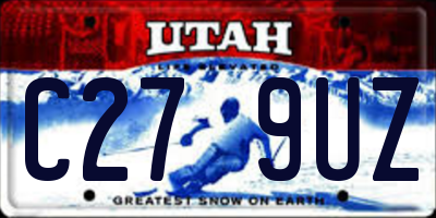 UT license plate C279UZ