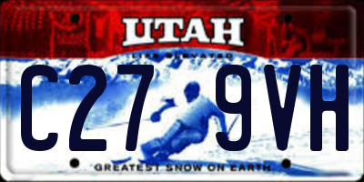 UT license plate C279VH