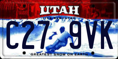 UT license plate C279VK