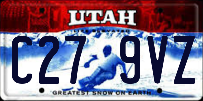 UT license plate C279VZ