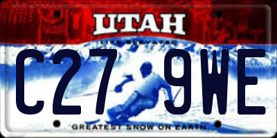 UT license plate C279WE