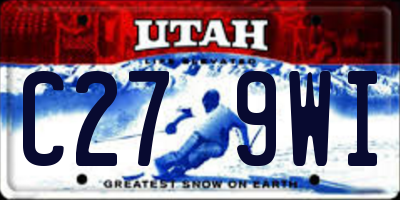 UT license plate C279WI