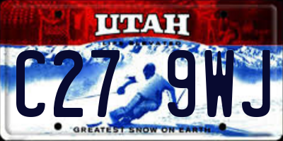 UT license plate C279WJ