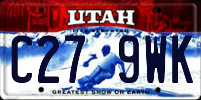 UT license plate C279WK