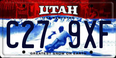 UT license plate C279XF