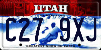 UT license plate C279XJ