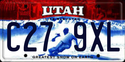 UT license plate C279XL