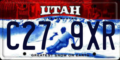 UT license plate C279XR