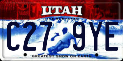 UT license plate C279YE