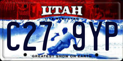 UT license plate C279YP