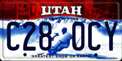 UT license plate C280CY