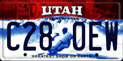 UT license plate C280EW
