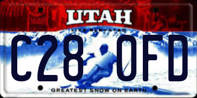 UT license plate C280FD
