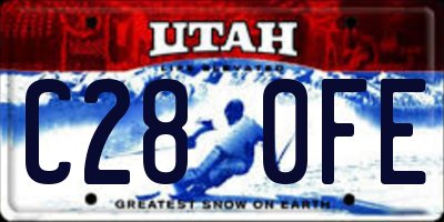 UT license plate C280FE