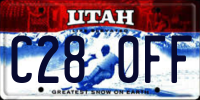 UT license plate C280FF