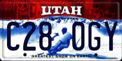 UT license plate C280GY