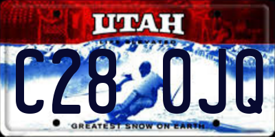 UT license plate C280JQ