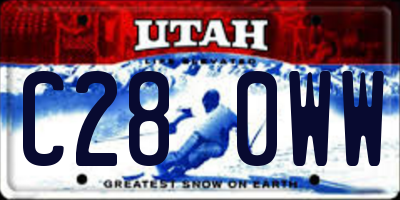 UT license plate C280WW