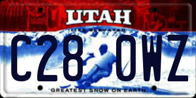 UT license plate C280WZ