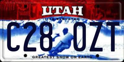 UT license plate C280ZT