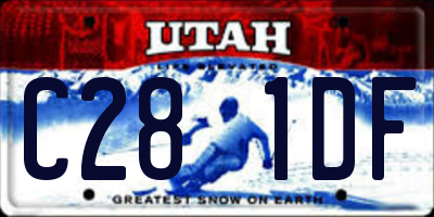 UT license plate C281DF