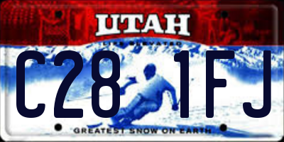 UT license plate C281FJ