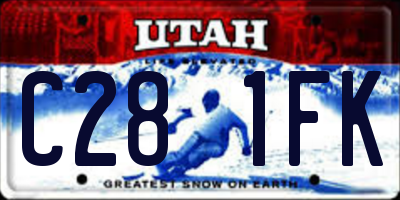 UT license plate C281FK