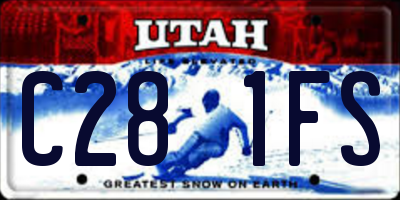 UT license plate C281FS